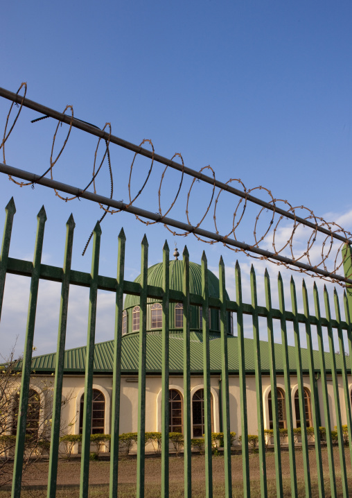 barb wires in front of a mosque, National Capital District, Port Moresby, Papua New Guinea