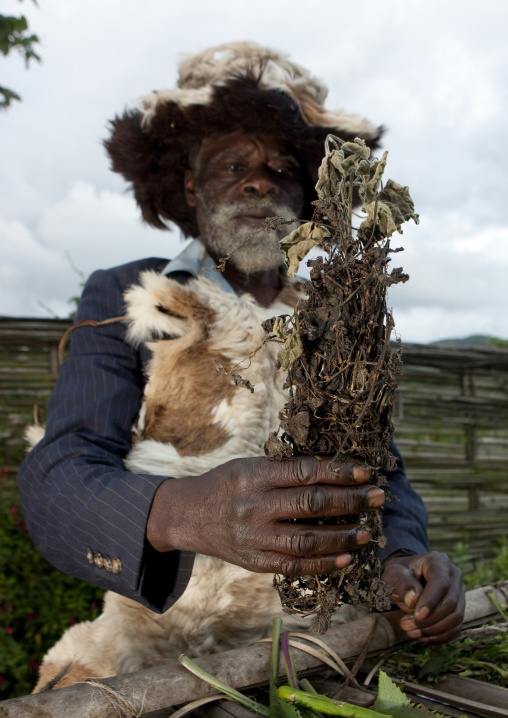Intore witchdoctor, Lake Kivu, Ibwiwachu, Rwanda
