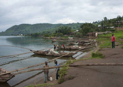 Traditional boats, Lake Kivu, Gisenye, Rwanda