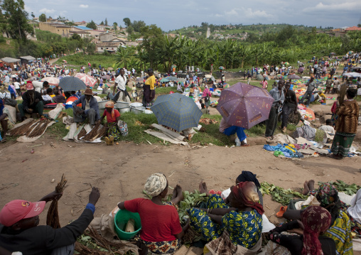 Crowded market, Kigali Province, Kigali, Rwanda