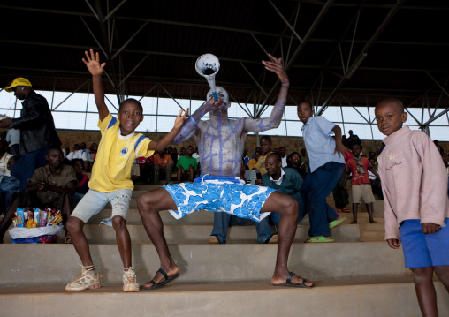 Fans during a football match, Kigali Province, Kigali, Rwanda
