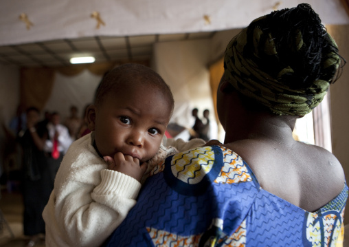 Rwandan people during a sunday mass in a church, Kigali Province, Kigali, Rwanda