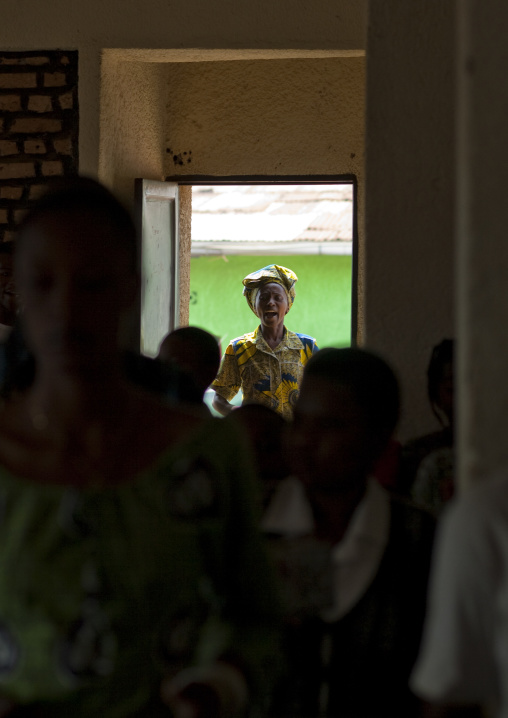 Rwandan people during a sunday mass in a church, Kigali Province, Kigali, Rwanda