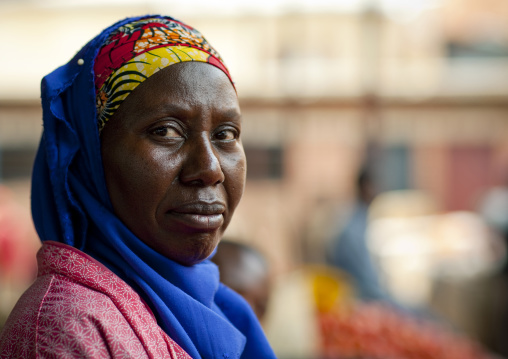 Rwandan woman in traditional clothing, Kigali Province, Kigali, Rwanda