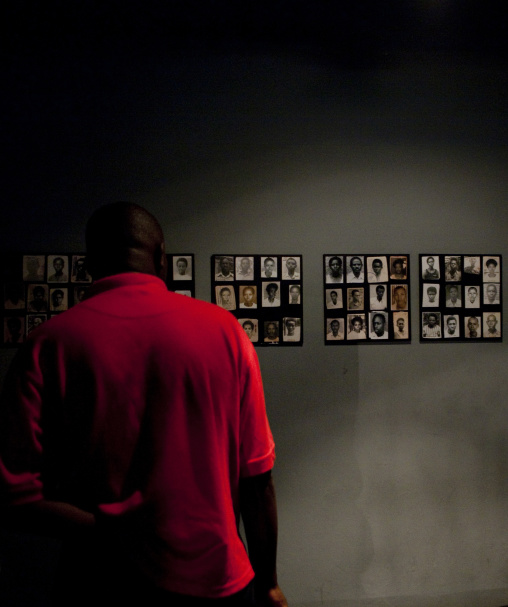 Pictures of dead people in gisozi genocide memorial site, Kigali Province, Kigali, Rwanda