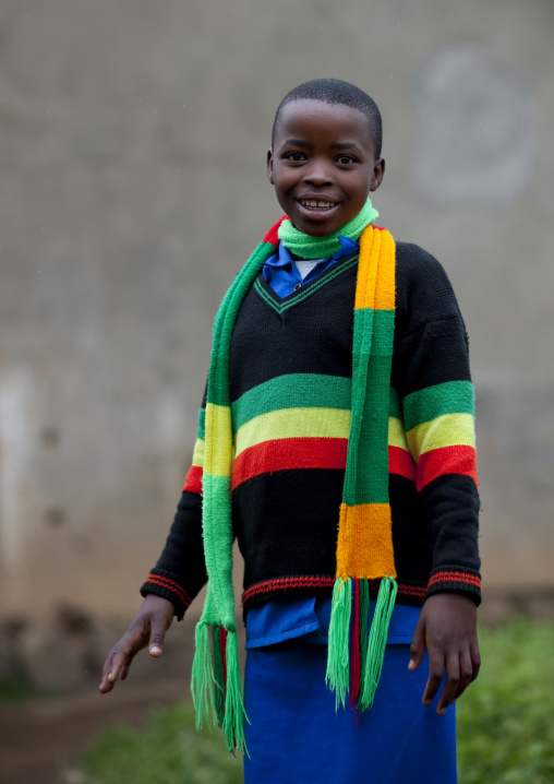 Rwandan girl in the volcanoes national park, Northwest Province, Rehengeri, Rwanda