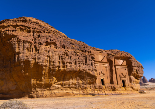 Nabataean tombs in al-Hijr archaeological site in Madain Saleh, Al Madinah Province, Alula, Saudi Arabia