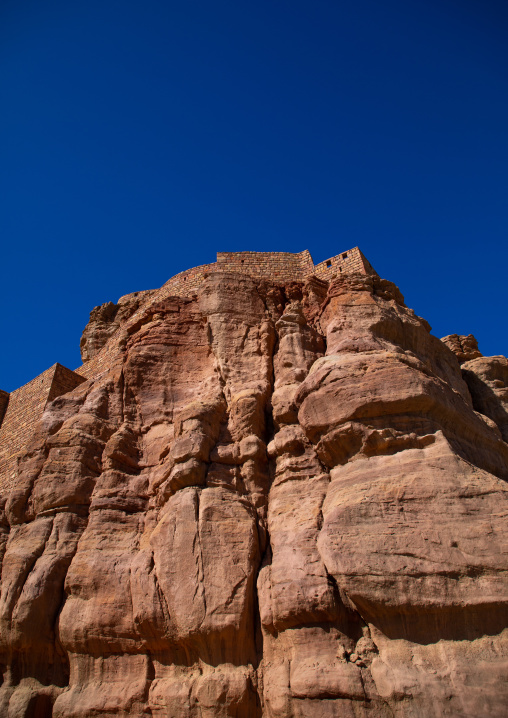 Old fort at the top of a hill, Al Madinah Province, Alula, Saudi Arabia