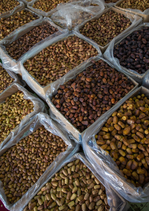 Sweet dates for sale in a shop, Najran Province, Najran, Saudi Arabia