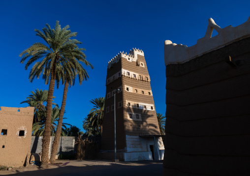 Traditional old multi-storey mud house, Najran Province, Najran, Saudi Arabia
