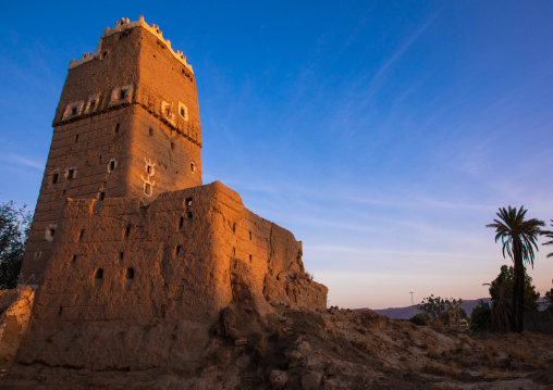 Traditional old multi-storey mud house, Najran Province, Najran, Saudi Arabia