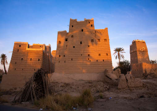 Traditional old multi-storey mud houses, Najran Province, Najran, Saudi Arabia