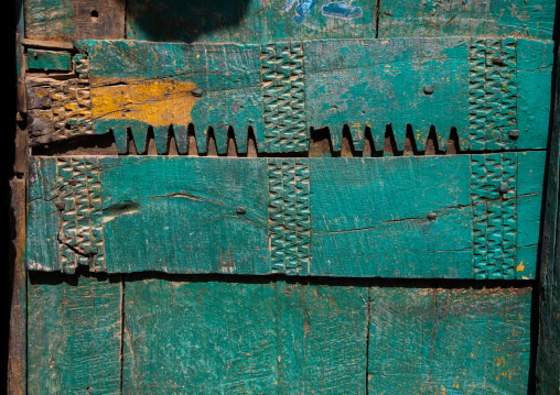 Old wooden door in al-Namas village, Al-Bahah region, Altawlah, Saudi Arabia