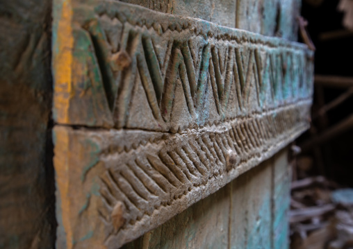 Old wooden door in al-Namas village, Al-Bahah region, Altawlah, Saudi Arabia