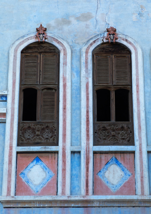 Al Kateb house windows, Mecca province, Taïf, Saudi Arabia