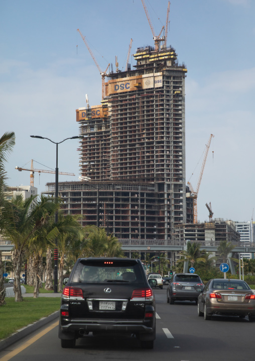 Skyscraper under construction, Mecca province, Jeddah, Saudi Arabia