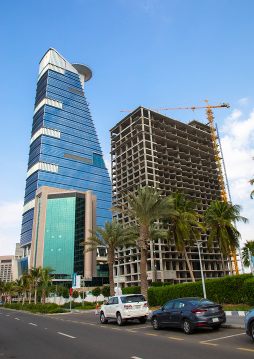 Skyscraper under construction, Mecca province, Jeddah, Saudi Arabia