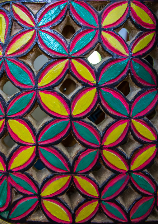 Al Nadji mosque wall decoration, Red Sea, Farasan, Saudi Arabia