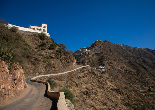 Narrow road in the mountains, Jizan Province, Addayer, Saudi Arabia