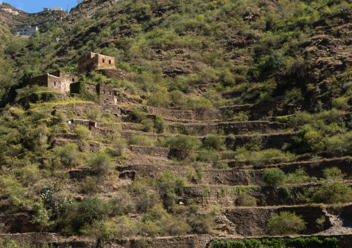 Old stone houses in the mountains, Jizan Province, Addayer, Saudi Arabia