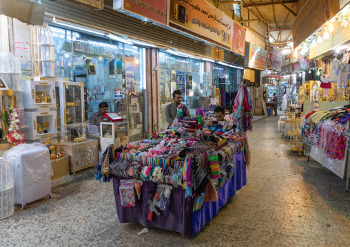Shops in a covered market alley, Jizan Province, Sabya, Saudi Arabia