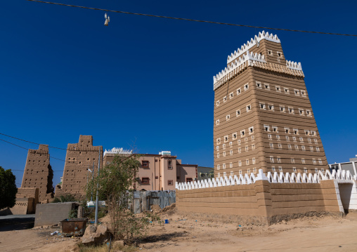 Traditional old mud house, Najran Province, Najran, Saudi Arabia