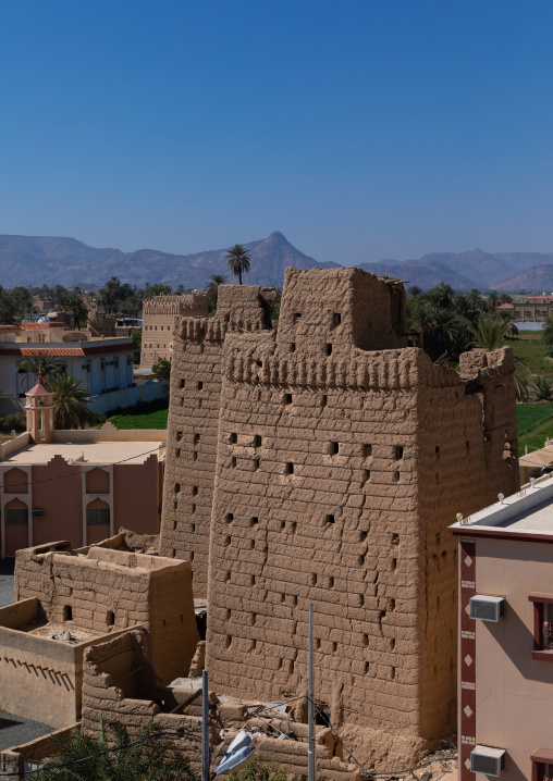 Old village of traditional mud houses, Najran Province, Najran, Saudi Arabia