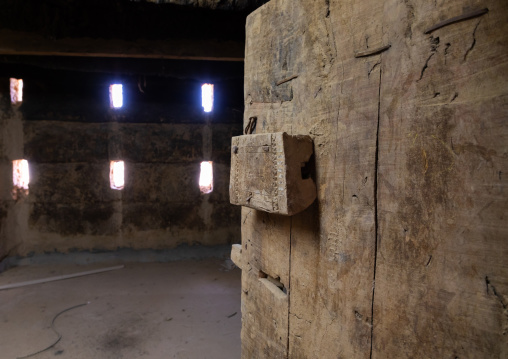 Old wooden door in Allajam village, Najran Province, Najran, Saudi Arabia