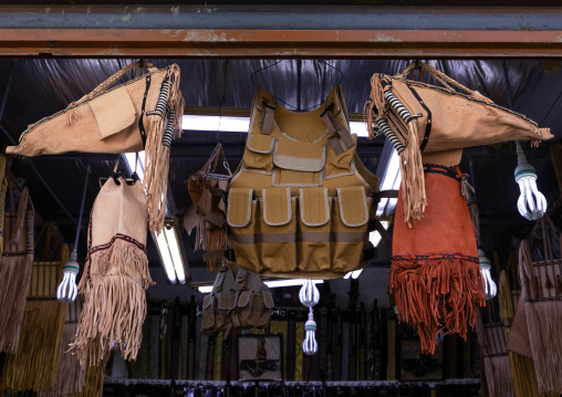 Traditional leather holsters to carry guns, Najran Province, Najran, Saudi Arabia