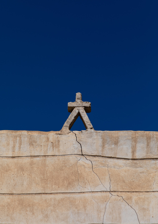 Detail of a traditional mud house, Najran Province, Najran, Saudi Arabia
