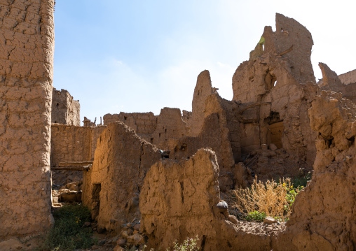 Old village of traditional mud houses, Asir province, Dhahran Al Janub, Saudi Arabia