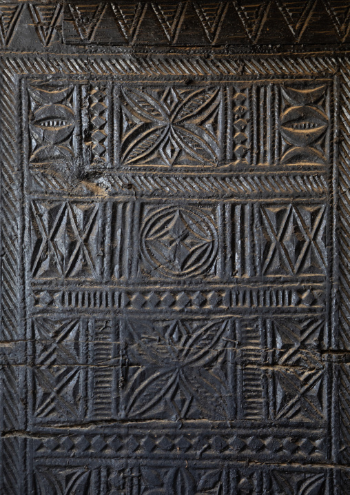 Detail of an old wooden door, Asir province, Abha, Saudi Arabia