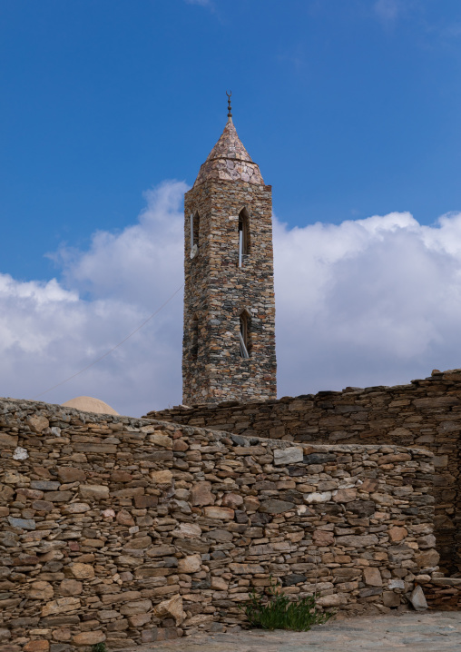 Mosque made of stones, Asir province, Tanomah, Saudi Arabia