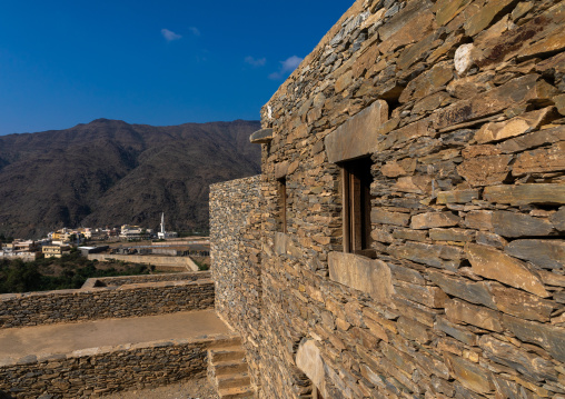 Stone house in Dhee Ayn marble village, Al-Bahah region, Al Mukhwah, Saudi Arabia