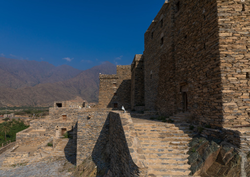 Stone house in Dhee Ayn marble village, Al-Bahah region, Al Mukhwah, Saudi Arabia