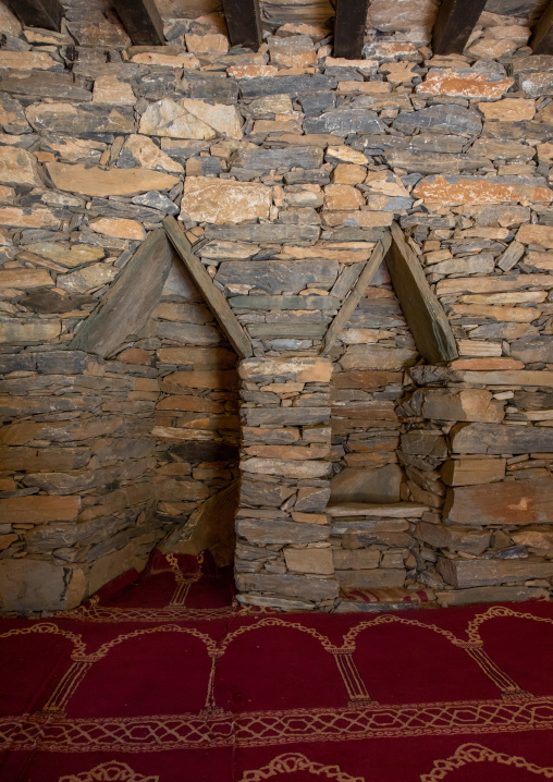 Mosque in Dhee Ayn marble village, Al-Bahah region, Al Mukhwah, Saudi Arabia