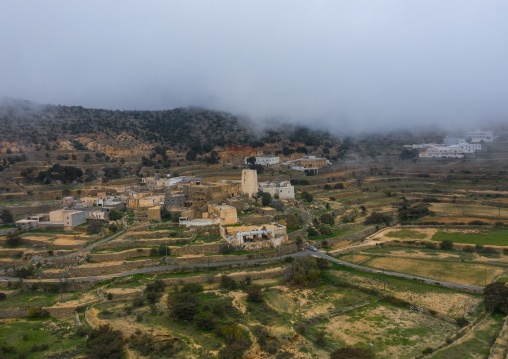 Old houses built in stones in heritage village, Asir province, Al Olayan, Saudi Arabia