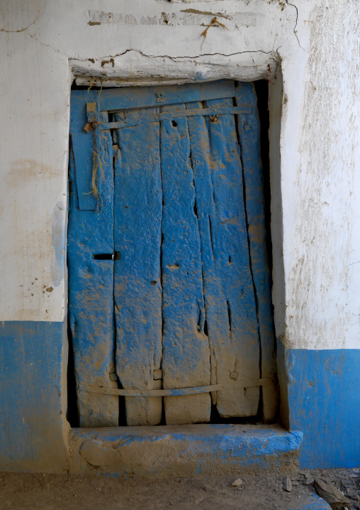 Door of a multi-storey houses made of stones, Rijal Almaa Province, Rijal Alma, Saudi Arabia