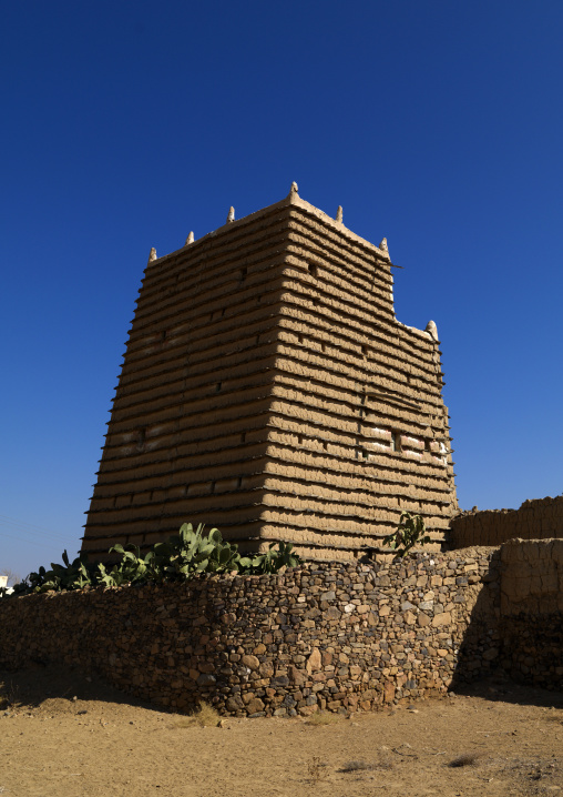 Traditional clay and silt homes in a village, Asir province, Ahad Rufaidah, Saudi Arabia
