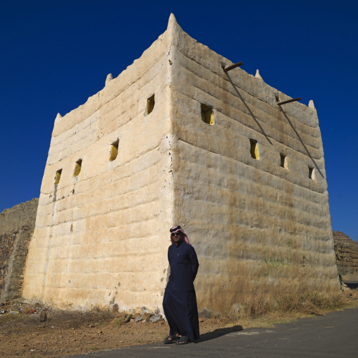 Traditional clay and silt homes in a village, Asir province, Ahad Rufaidah, Saudi Arabia