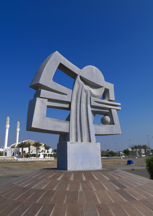 Modern art on the corniche, Mecca province, Jeddah, Saudi Arabia
