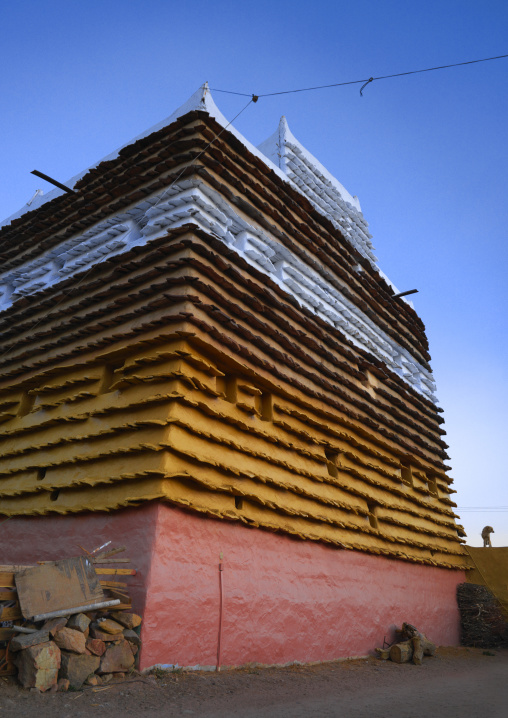 Traditional clay and silt homes in a village, Rijal Almaa Province, Rijal Alma, Saudi Arabia