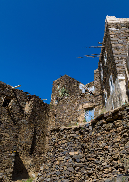 Rijal alma traditional village with typical aseeri architecture, Rijal Almaa Province, Rijal Alma, Saudi Arabia