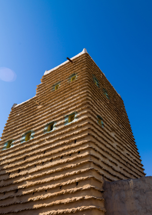Traditional clay and silt homes in a village, Asir Province, Ahad Rafidah, Saudi Arabia