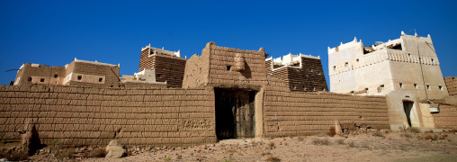 Traditional clay and silt homes in a village, Asir province, Ahad Rufaidah, Saudi Arabia