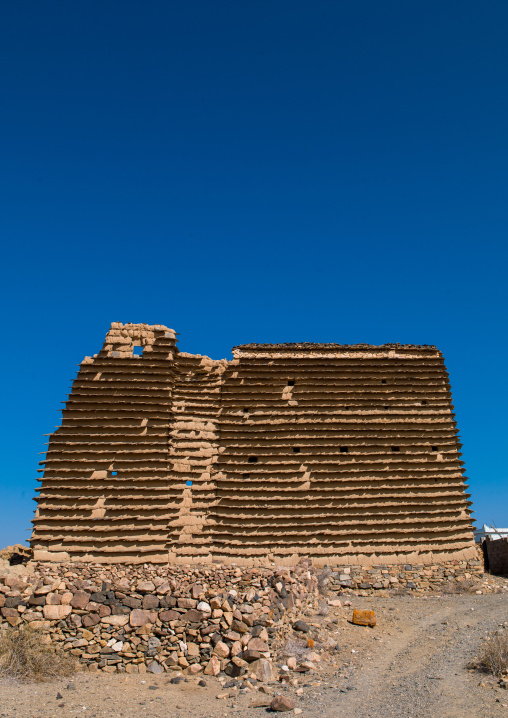 Traditional clay and silt homes in a village, Asir Province, Al Osran, Saudi Arabia