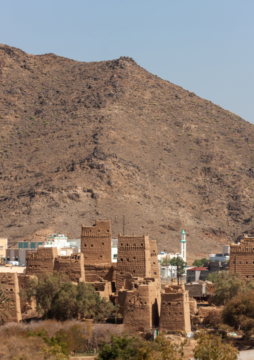 Traditional clay houses in a village, Asir Province, Aseer, Saudi Arabia
