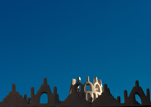 Emarah palace crenelss in aba alsaud historical area, Najran Province, Najran, Saudi Arabia