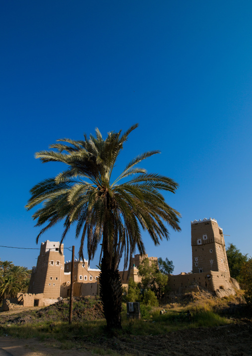 Traditional mud-bricks house, Najran Province, Najran, Saudi Arabia