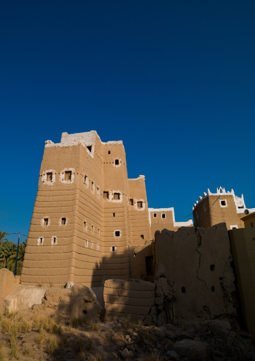 Traditional mud-bricks house, Najran Province, Najran, Saudi Arabia